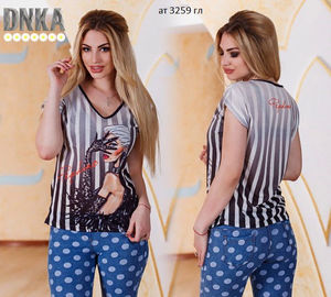 Женская футболка турция ат 3259 гл