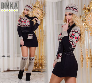 Комплект шапка + гетры + свитер р901(гл)