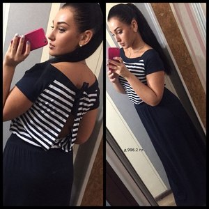 Платье длинное морячка д 996.3 гл